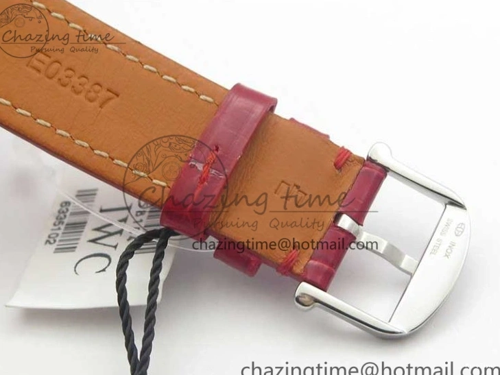 MIROTIME 0215 Portofino Automatic 37 SS M+F 1:1 Best Edition Silver Dial RG Markers on Red Crocodile Strap A Reliable 7154